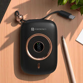 Black power bank with Portronics branding